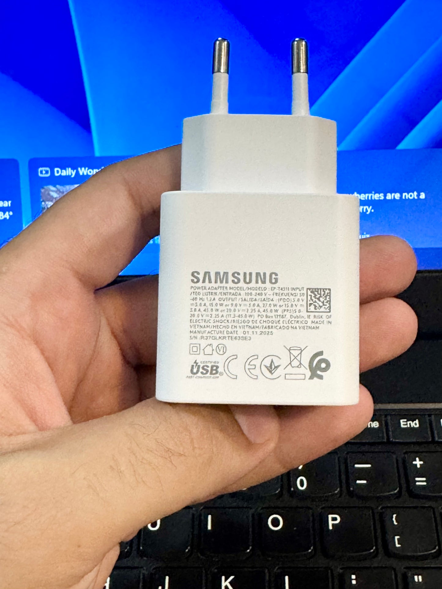 Samsung 45W Fast Charging Adapter – 100% Original (Box Packed) | 3 Month Warranty