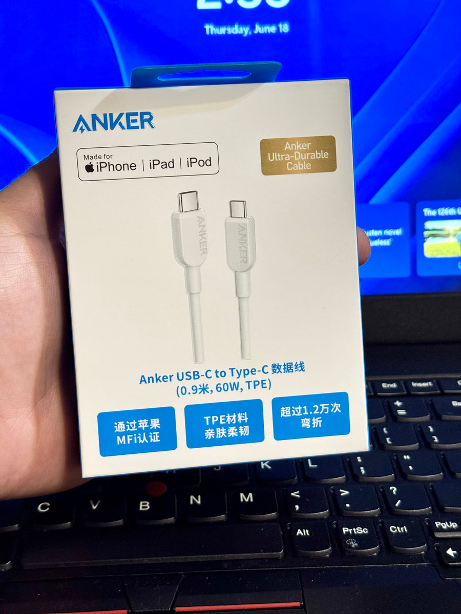 Anker 60W USB-C to USB-C Cable | Fast Charging | 100% Original | 3-Month Warranty