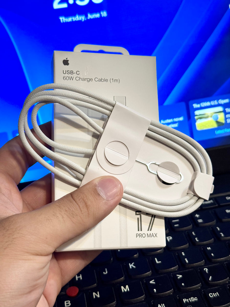 Apple 60W USB-C to USB-C Fast Charging Cable | High Quality | Non-Original | Golden Pins