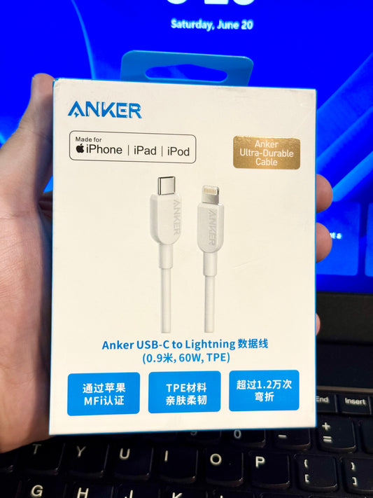 Anker USB-C to Lightning Cable (MFi Certified) – 100% Original | 3-Month Warranty