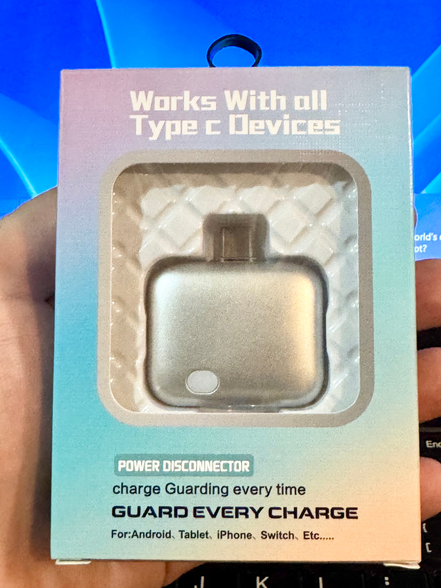 Smart Type-C Charge Guard | Auto Power Disconnect at 100% Battery | Battery Protection Adapter | USB-C Charging Protector