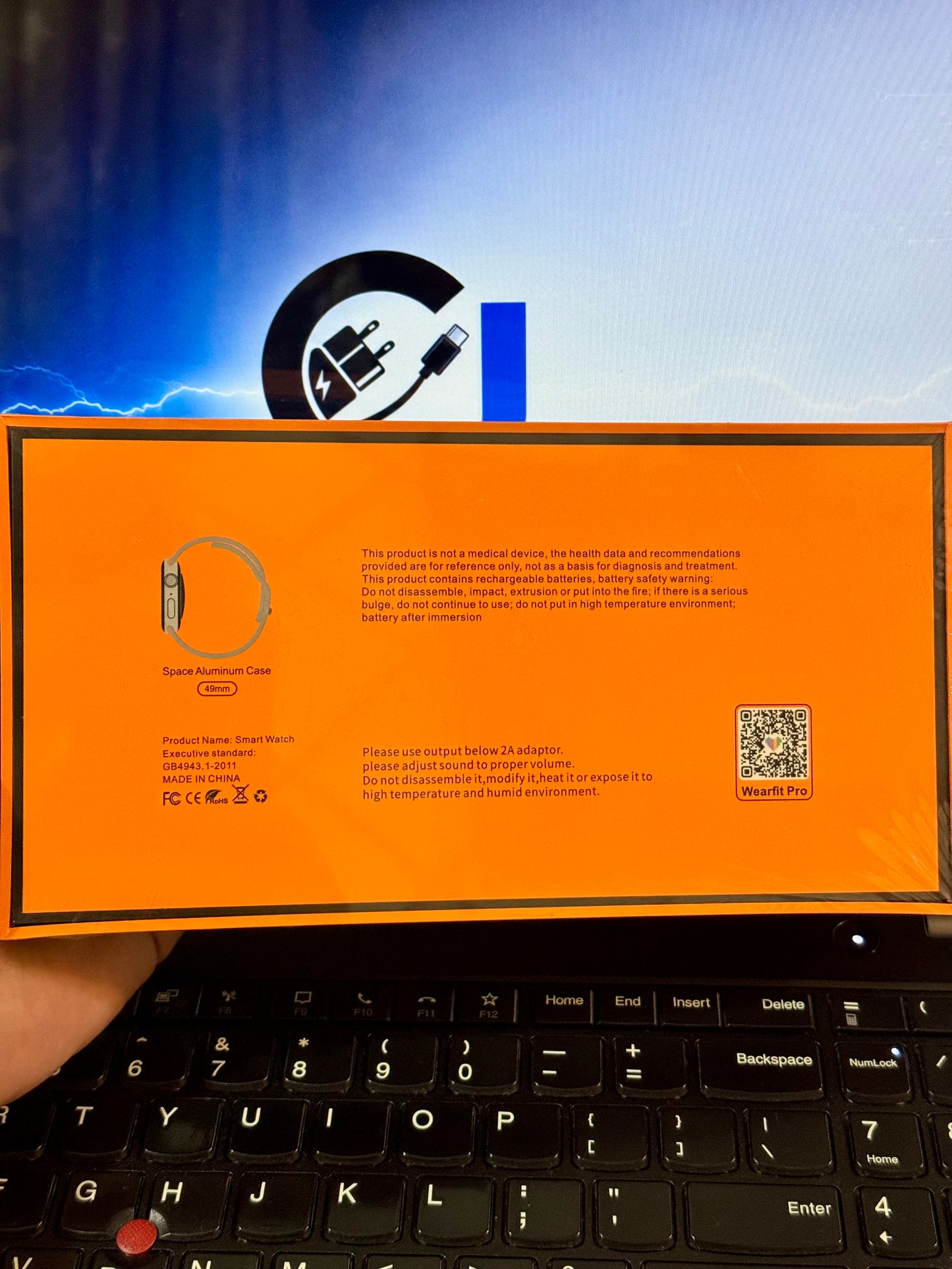 X8 Plus Ultra Smart Watch Series 8 NFC 2.08-Inch Always-On Display & Wireless Charging 49mm with WearFit Pro App – Orange