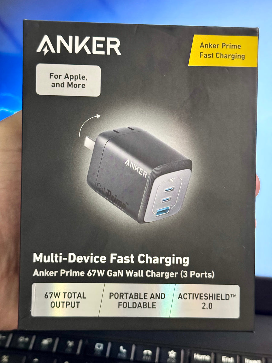 Anker Prime 67W GaN Wall Charger (3 Ports) - 3 Months Warranty