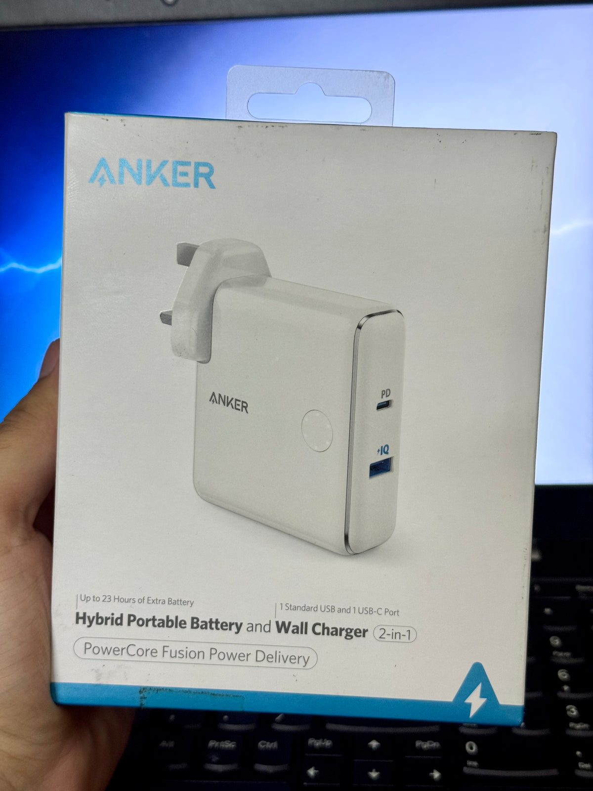 Anker Powercore Fusion 2in1 30W Charger and 5000 mah Powerbank - 100% Original - A1622