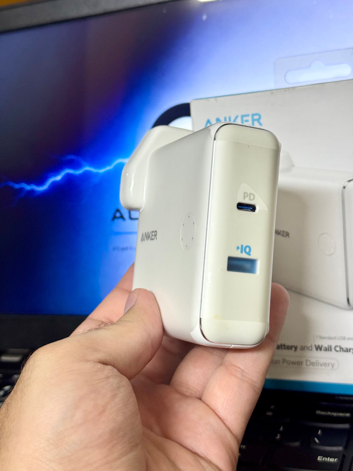 Anker Powercore Fusion 2in1 30W Charger and 5000 mah Powerbank - 100% Original - A1622