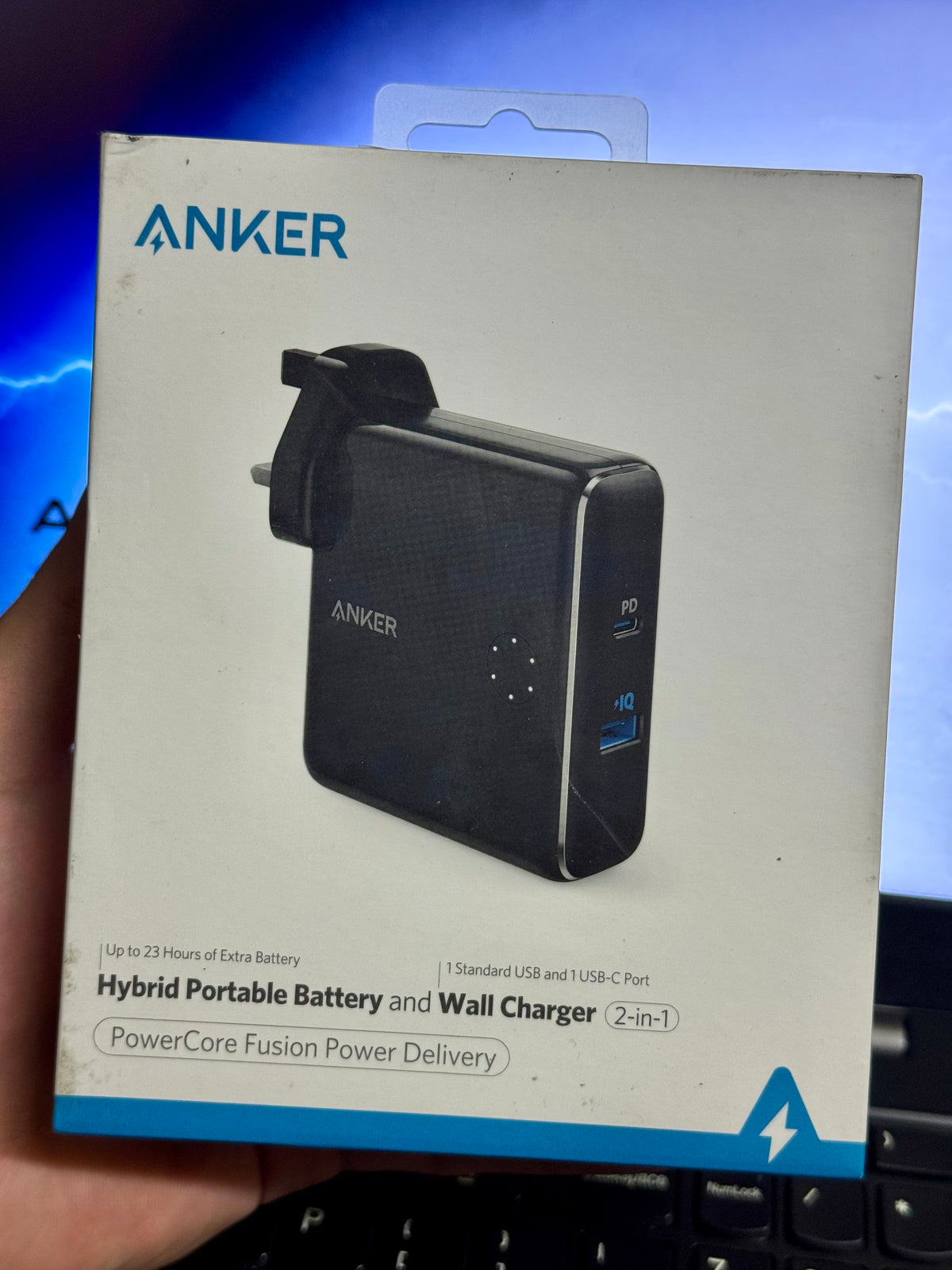 Anker Powercore Fusion 2in1 30W Charger and 5000 mah Powerbank - 100% Original - A1622