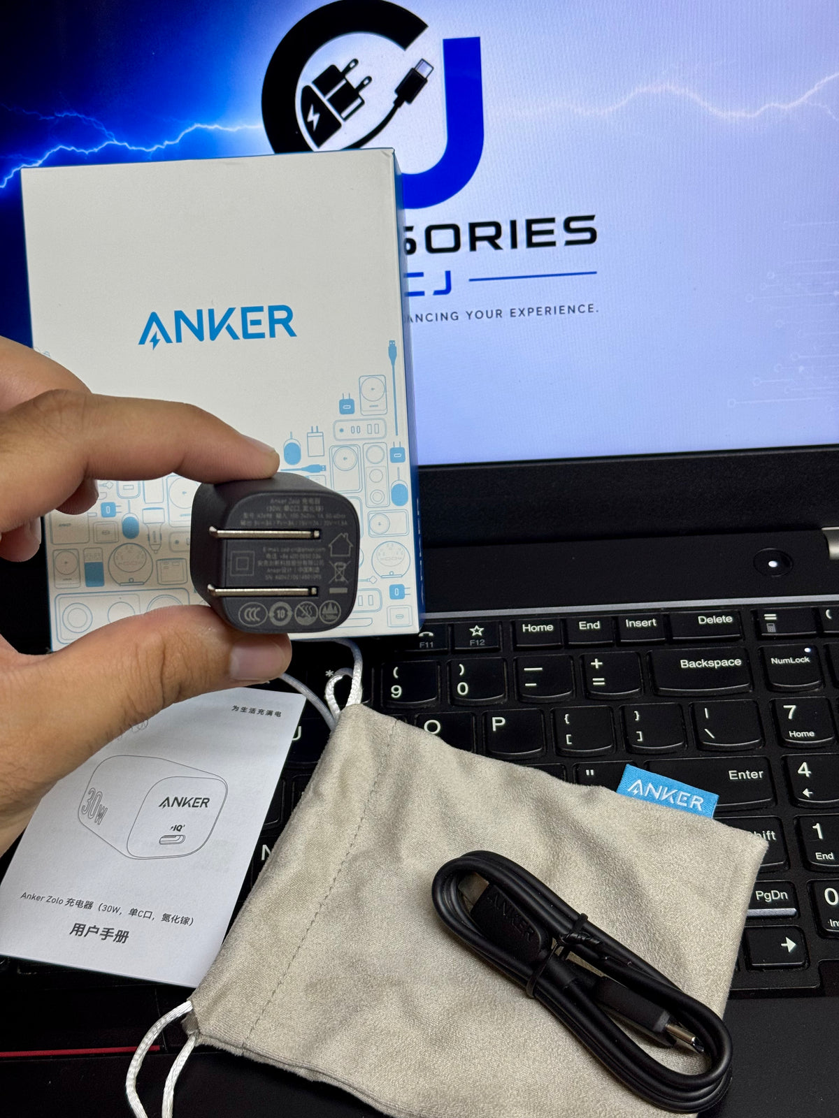 Anker Zolo 30w USB-C Charger with 3ft USB-C to USB-C Cable | B2698