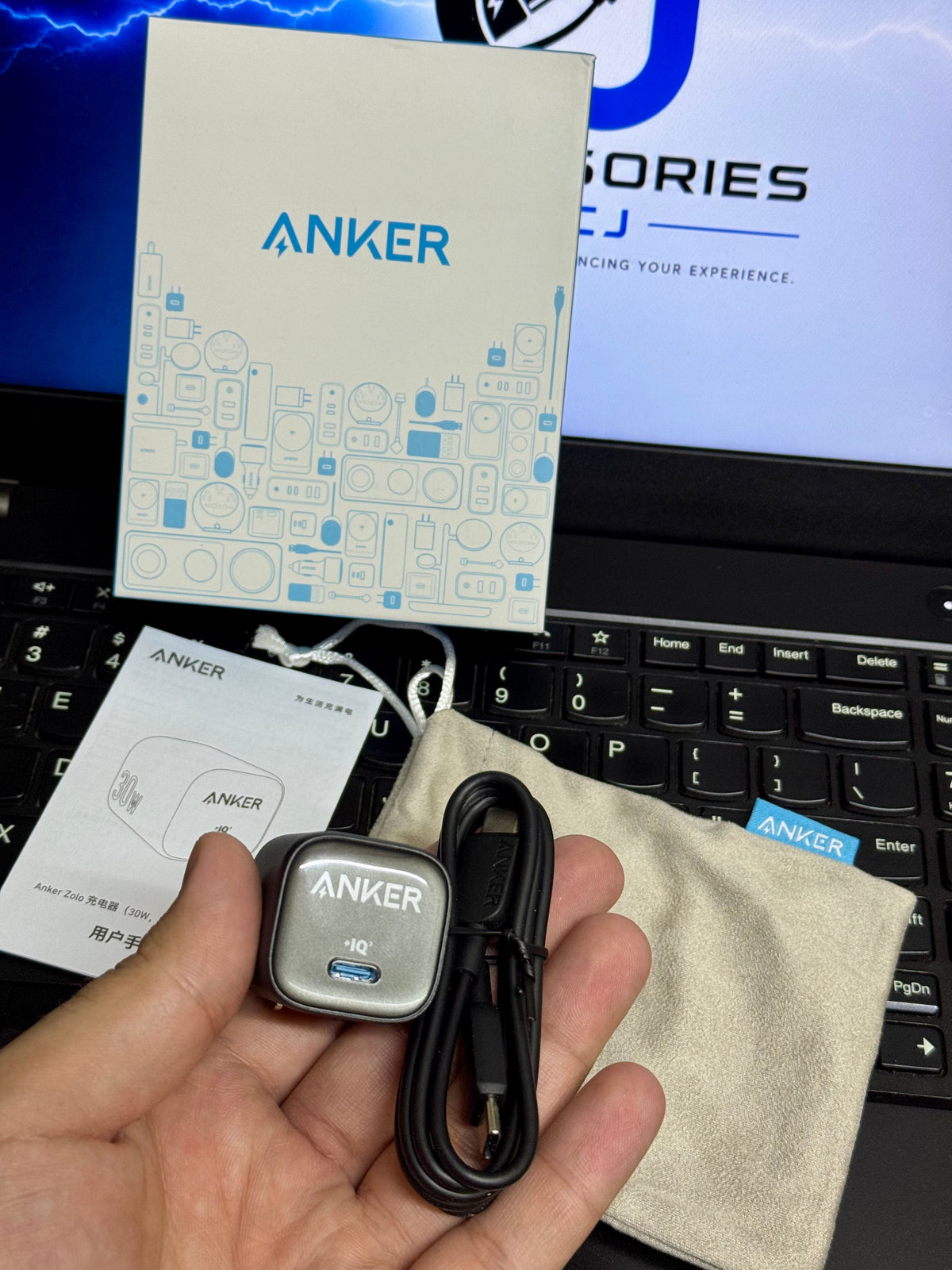 Anker Zolo 30w USB-C Charger with 3ft USB-C to USB-C Cable | B2698