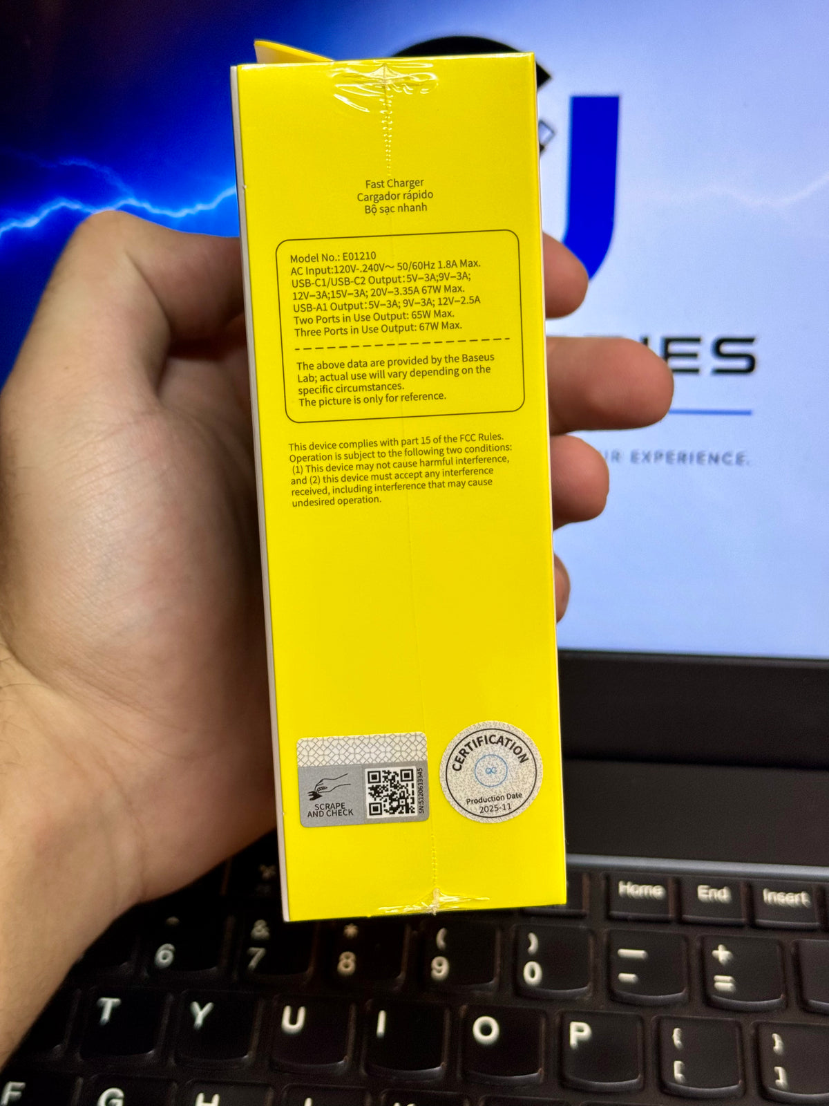 Baseus PicoGo AE11 67W Fast Charger 2C+U US