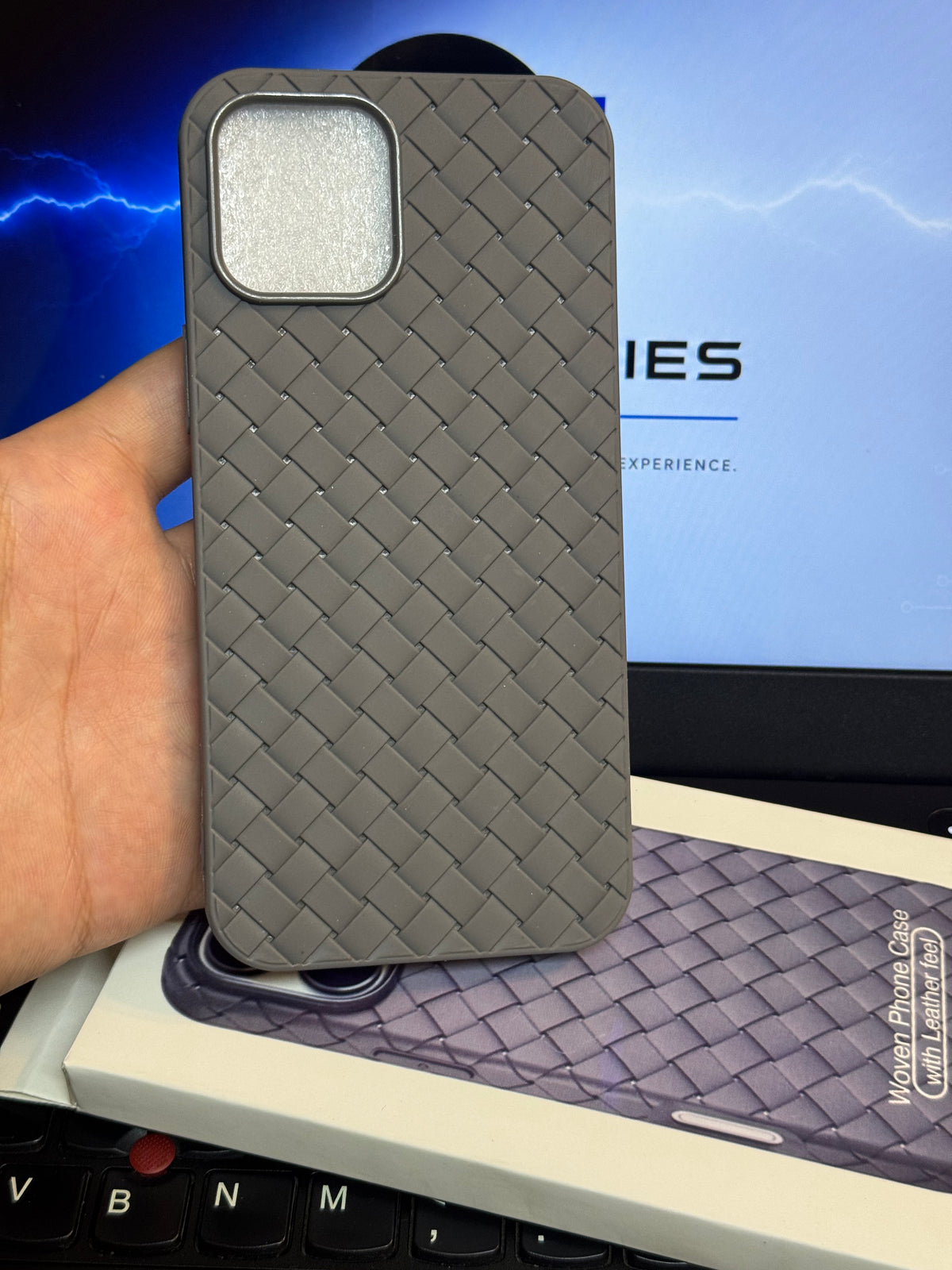 iPhone 12 Pro Max - Premium Woven Leather-Feel Soft TPU Phone Case