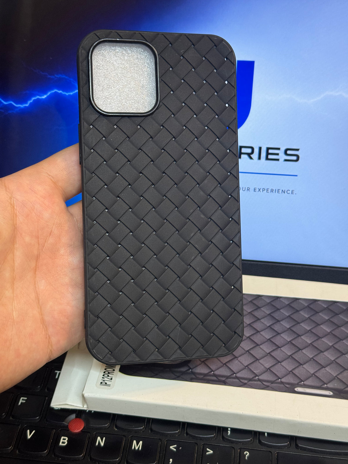 iPhone 12 Pro Max - Premium Woven Leather-Feel Soft TPU Phone Case