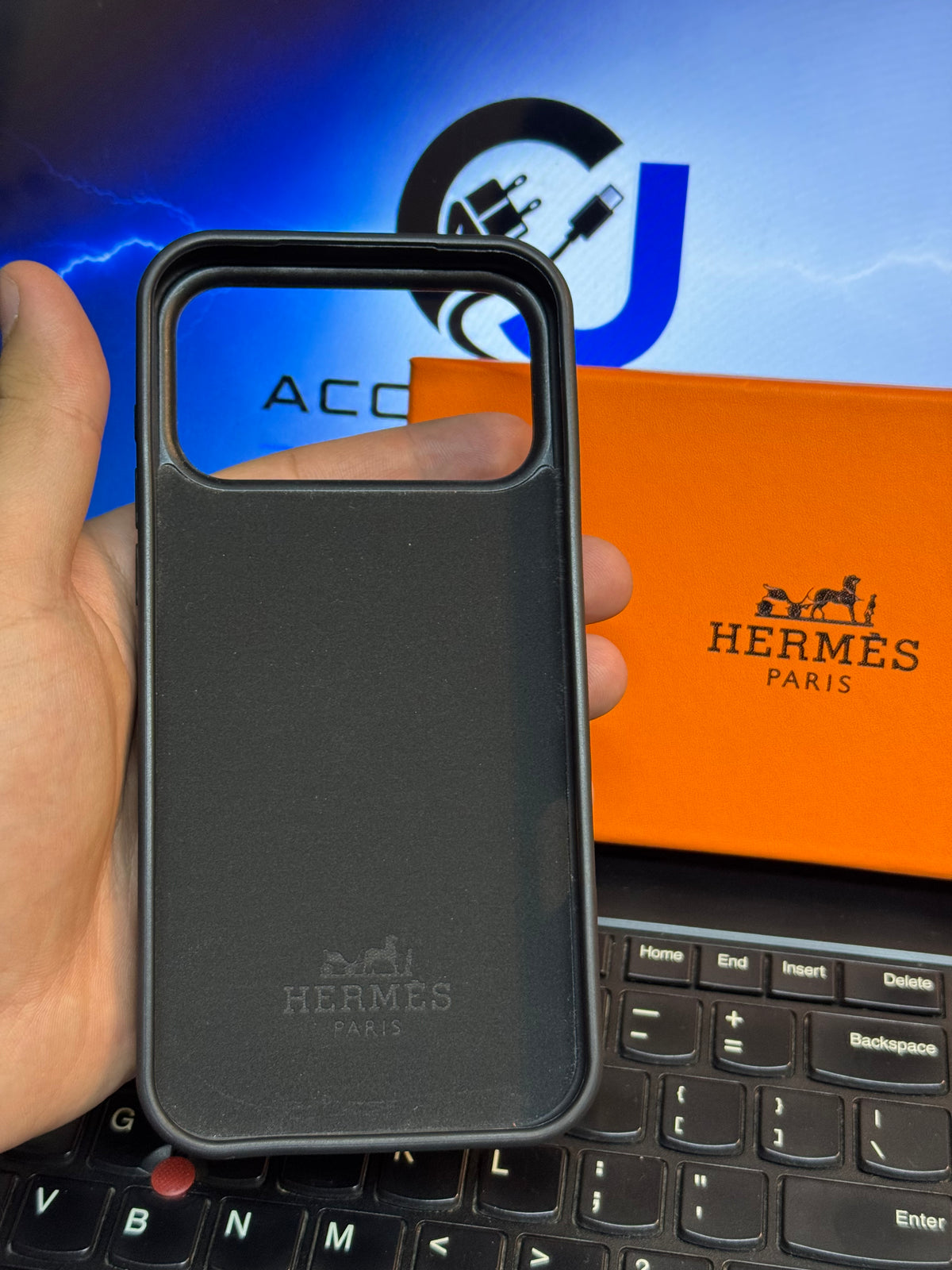 Hermès Paris Classic Gray Luxury Phone Case – All iPhone Models
