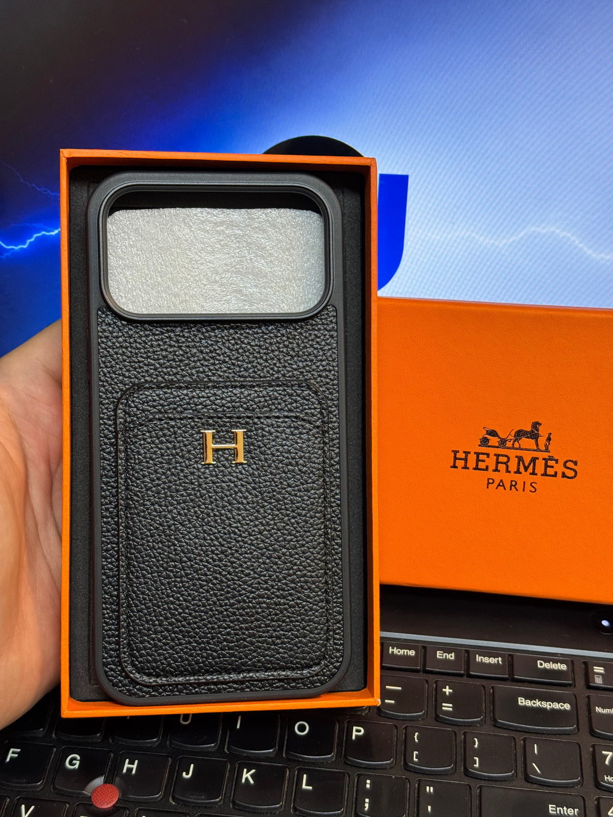 Hermès Paris Classic Black Luxury Phone Case – All iPhone Models