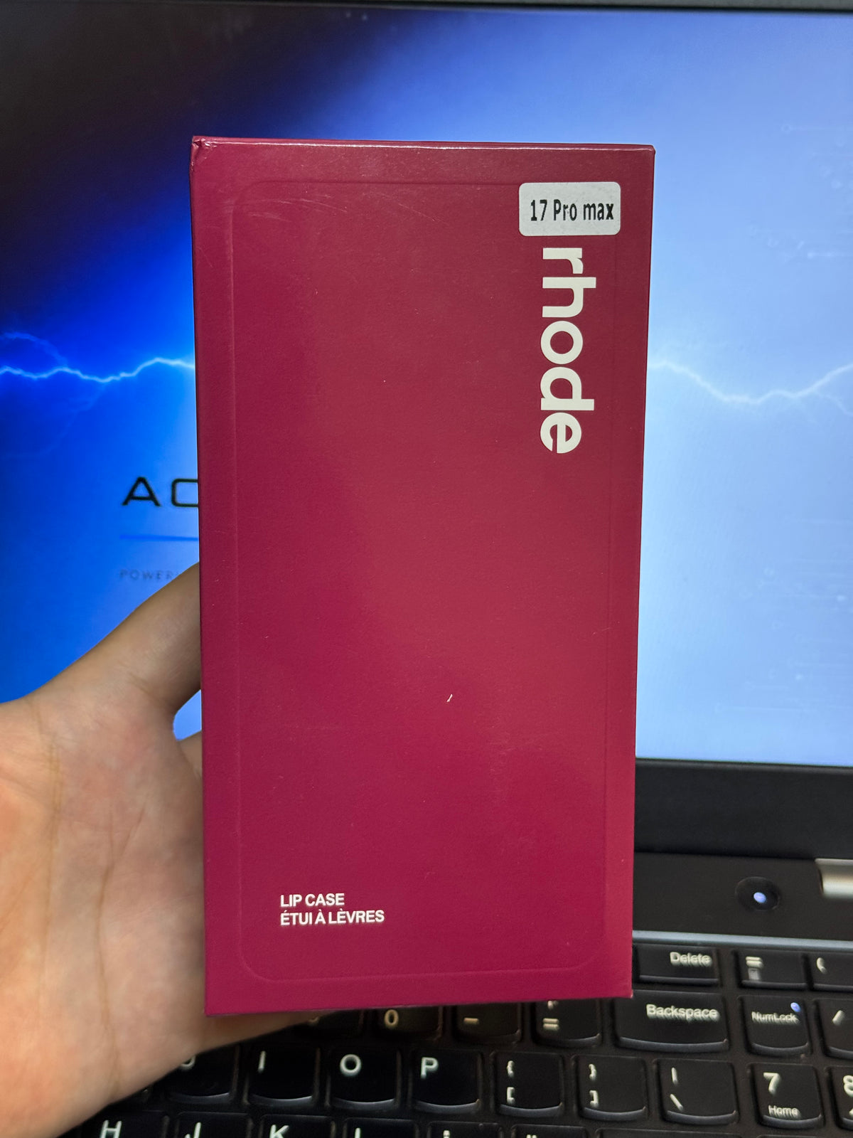 iPhone Rhode Lip Tint Case with Matching Lip Tint – Burgundy Edition